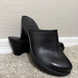 Born Black Leather Women's Mules